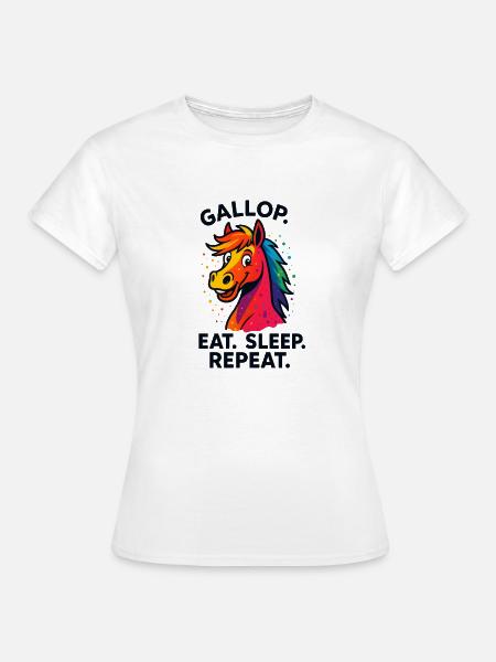 Farbe Party Galopp Pferd - Frauen T-Shirt - Weiß