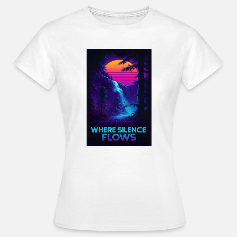 Where Silence Flows Neon Gorge - Women's T-Shirt - white