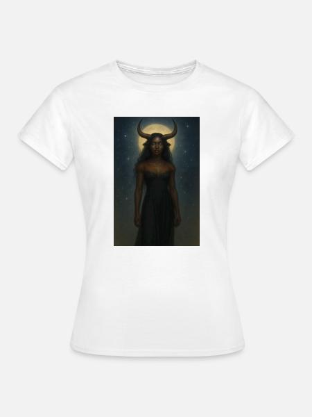 Mystische Horngöttin - Frauen T-Shirt - Weiß