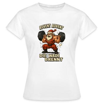 Avent, le veau brûle le Père Noël - T-shirt Femme - blanc - Devant - AI Model Female 172 dark (172cm)
