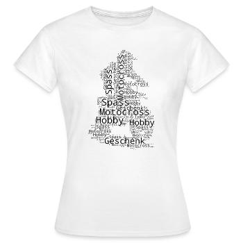 Déclaration directe sur le motocross - T-shirt Femme - blanc - Devant - AI Model Female 172 dark (172cm)
