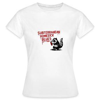 Raccoon Blues - Frauen T-Shirt - Weiß - Vorne - AI Model Female 172 dark (172cm)