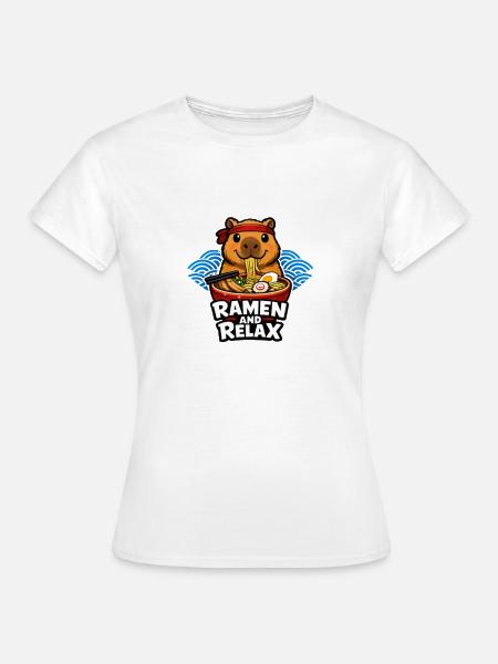 Ramen and Relax - Frauen T-Shirt - Weiß