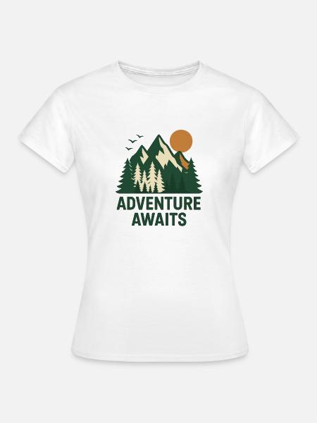 Abenteuerwald Berglandschaft - Frauen T-Shirt - Weiß