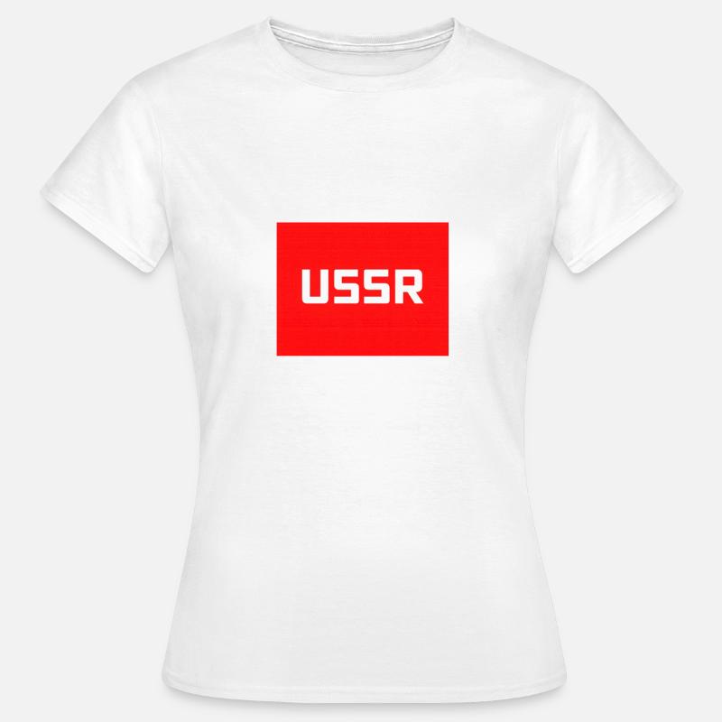 Soviet Era USSR Soviet Union CCCP Text Logo - Women's T-Shirt - white