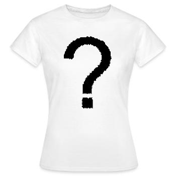 point d'interrogation - T-shirt Femme - blanc - Devant - AI Model Female 172 dark (172cm)