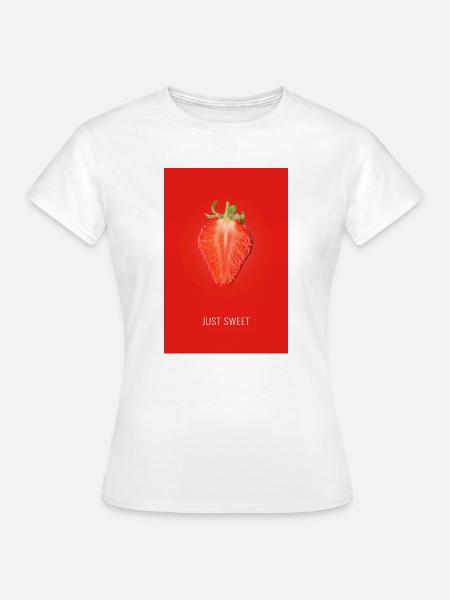Erdbeere Just sweet - Frauen T-Shirt - Weiß