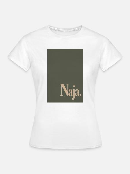 Modernes Minimal Poster – Naja. - Frauen T-Shirt - Weiß