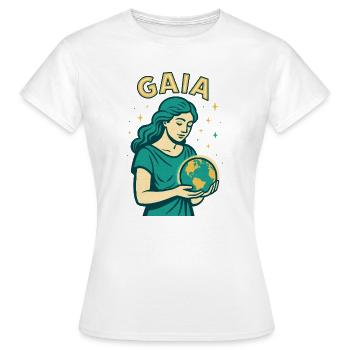 Gaïa - Mère Nature - Arbre de Vie - T-shirt Femme - blanc - Devant - AI Model Female 172 dark (172cm)