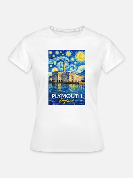 Plymouth, England - Frauen T-Shirt - Weiß