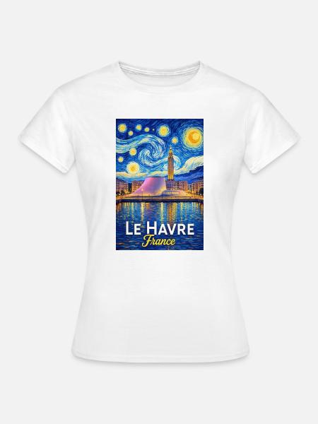 Le Havre, Frankreich - Frauen T-Shirt - Weiß