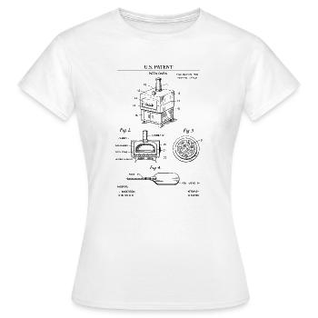 Plan de brevet pour four à pizza - T-shirt Femme - blanc - Devant - AI Model Female 172 dark (172cm)