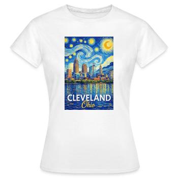 Cleveland, Ohio - Frauen T-Shirt - Weiß - Vorne - AI Model Female 172 dark (172cm)