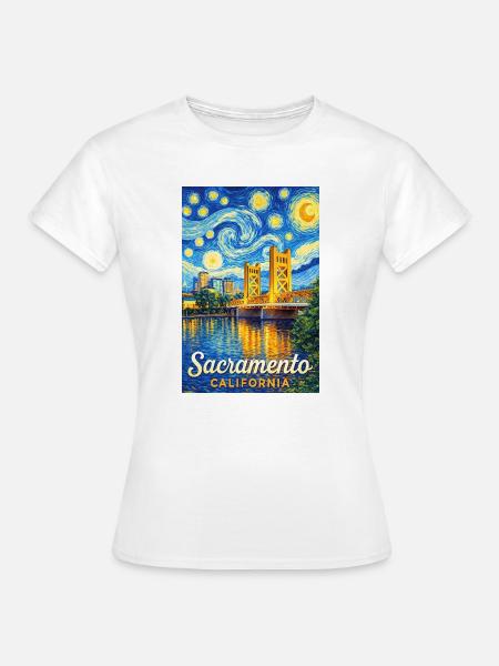 Sacramento California - Frauen T-Shirt - Weiß