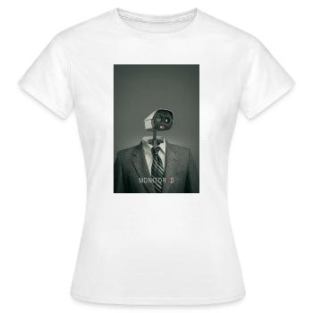 surveillance silencieuse, surveillance, surveillance, pratique Affiche minimale - T-shirt Femme - blanc - Devant - AI Model Female 172 dark (172cm)