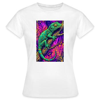 Gecko - Women's T-Shirt - white - Front - AI Model Female 172 dark (172cm)