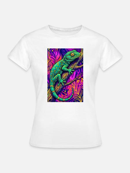 Gecko - Frauen T-Shirt - Weiß