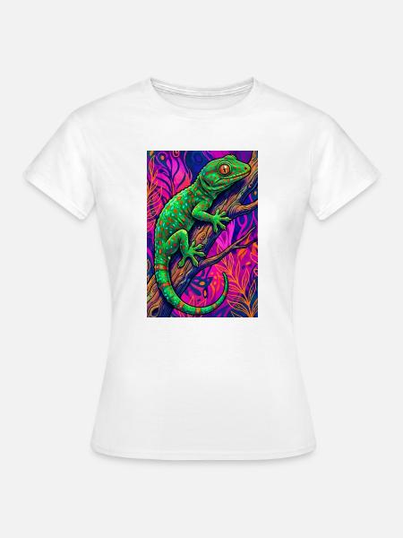Gecko - Frauen T-Shirt - Weiß