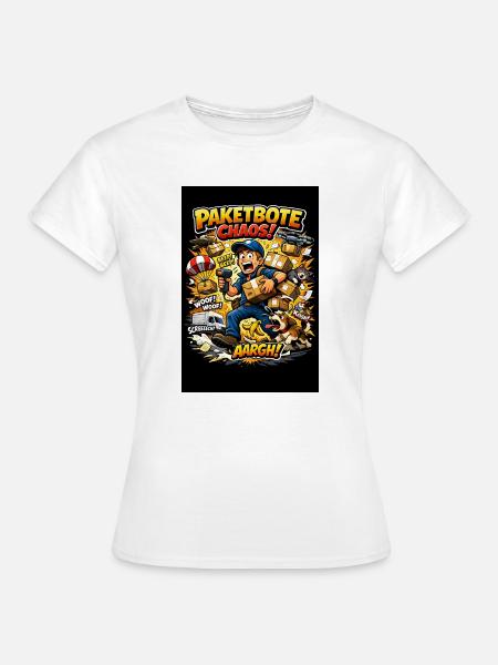 Paketbote Chaos Action - Frauen T-Shirt - Weiß