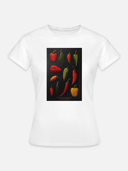Chili Collective Pfeffer-Sketche - Frauen T-Shirt - Weiß