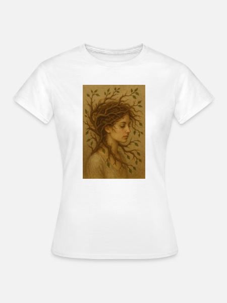 Waldgeist im Profil - Frauen T-Shirt - Weiß