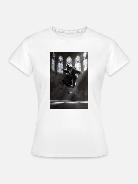 Gotische Kathedral-Skaterflug - Frauen T-Shirt - Weiß