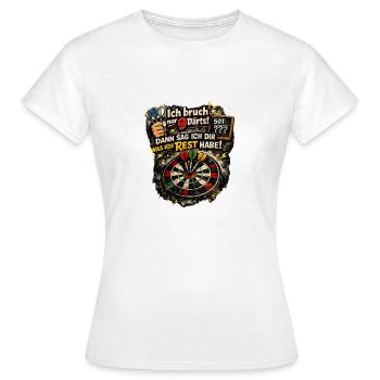 Nur 9 Darts Rest Bleibt - Frauen T-Shirt - Weiß - Vorne - AI Model Female 172 dark (172cm)