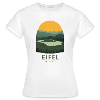 Paysage Vintage de l’Eifel | Style des parcs nationaux - T-shirt Femme - blanc - Devant - AI Model Female 172 dark (172cm)