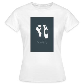 Ballet Poster – Every Step Tells a Story - Women's T-Shirt - white - Front - AI Model Female 172 dark (172cm)