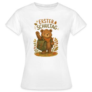 Erster Schultag Bär - Frauen T-Shirt - Weiß - Vorne - AI Model Female 172 dark (172cm)