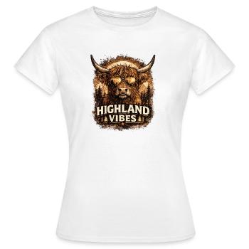 Ambiances des Highlands en sépia - T-shirt Femme - blanc - Devant - AI Model Female 172 dark (172cm)