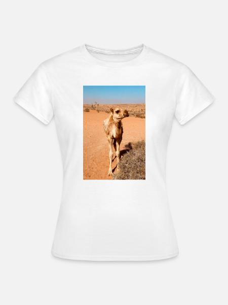 Wüstenkamel in der Sonne - Frauen T-Shirt - Weiß