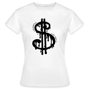 dollar slave - T-shirt Femme - blanc - Devant - AI Model Female 172 dark (172cm)