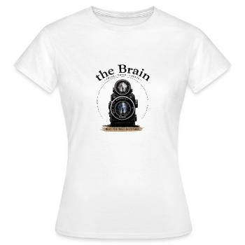 Motif de mise au point vintage pour appareil photo - T-shirt Femme - blanc - Devant - AI Model Female 172 dark (172cm)