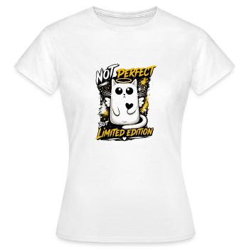 Not Perfect – Édition Limitée Chat - T-shirt Femme - blanc - Devant - AI Model Female 172 dark (172cm)
