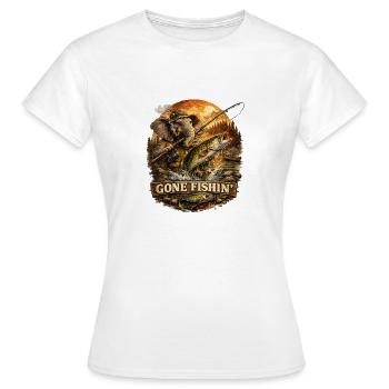 Gone Fishin: Elefant am Angeln - Frauen T-Shirt - Weiß - Vorne - AI Model Female 172 dark (172cm)