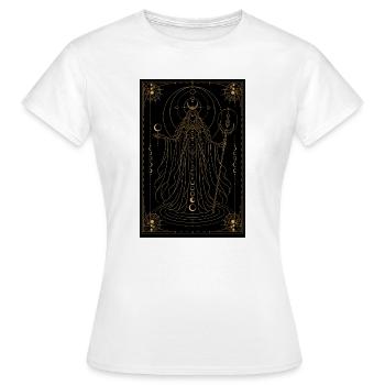 Mondhexe  - Frauen T-Shirt - Weiß - Vorne - AI Model Female 172 dark (172cm)