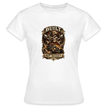 Gebaut Nicht Gekauft: Schädel Truck - Frauen T-Shirt - Weiß - Vorne - AI Model Female 172 dark (172cm)