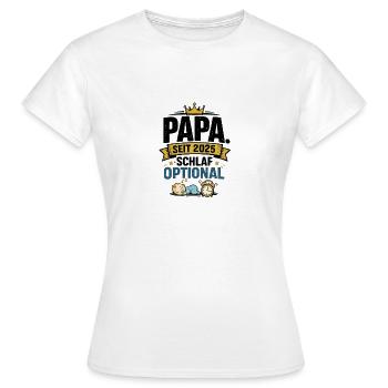 Seit 2025 Optional – Schlafendes Baby - Frauen T-Shirt - Weiß - Vorne - AI Model Female 172 dark (172cm)
