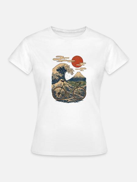 Retro-Bike auf Wave and Sun - Frauen T-Shirt - Weiß