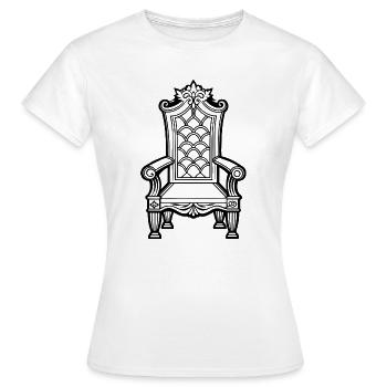 Throne Chair - Women's T-Shirt - white - Front - AI Model Female 172 dark (172cm)