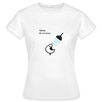Introvert Shower Humor Alone Time - Women's T-Shirt - white - Front - AI Model Female 172 dark (172cm)