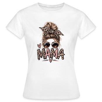 Leopard Mom Style - Women's T-Shirt - white - Front - AI Model Female 172 dark (172cm)
