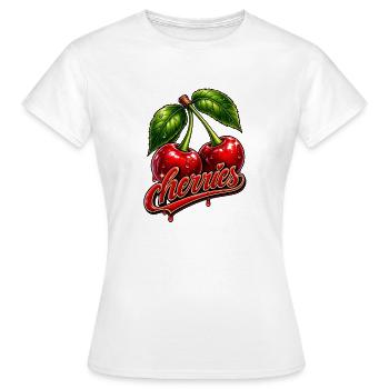 Cerises - T-shirt Femme - blanc - Devant - AI Model Female 172 dark (172cm)