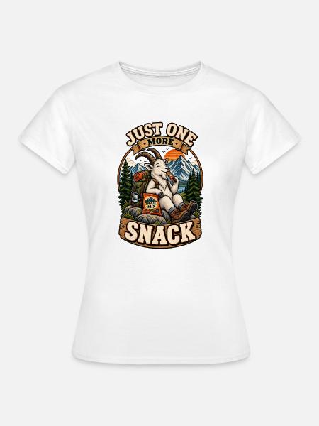 Nur noch ein Snack – Wanderziege - Frauen T-Shirt - Weiß