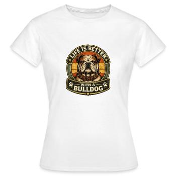 Bulldog – Proud and Powerful - Women's T-Shirt - white - Front - AI Model Female 172 dark (172cm)