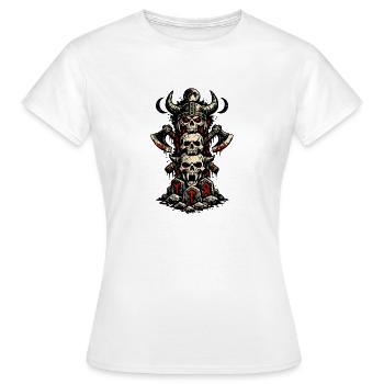 Viking Skull Warband - Women's T-Shirt - white - Front - AI Model Female 172 dark (172cm)