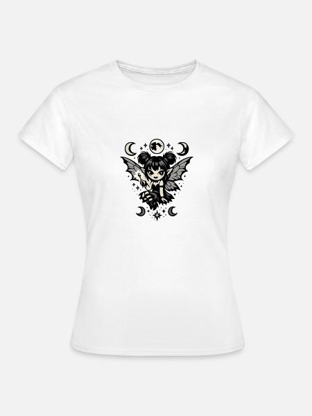Mondlichtfee mit Flügeln - Frauen T-Shirt - Weiß