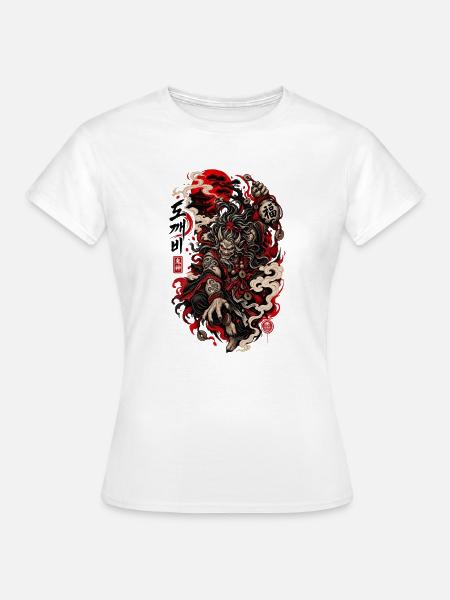 Dämonischer Wächter im Feuerrot - Frauen T-Shirt - Weiß