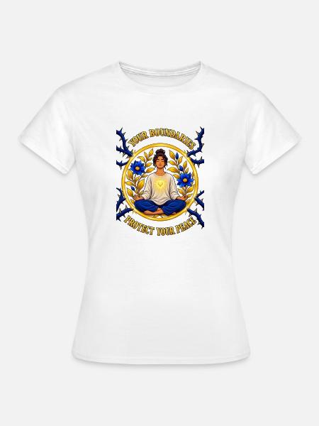 Your Boundaries Protect Your Peace - Frauen T-Shirt - Weiß